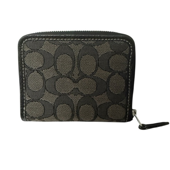 COACH Mini Jamie Camera Bag & Wallet Signature Jacquard Silver/Smoke Black C0927 - Picture 3 of 16